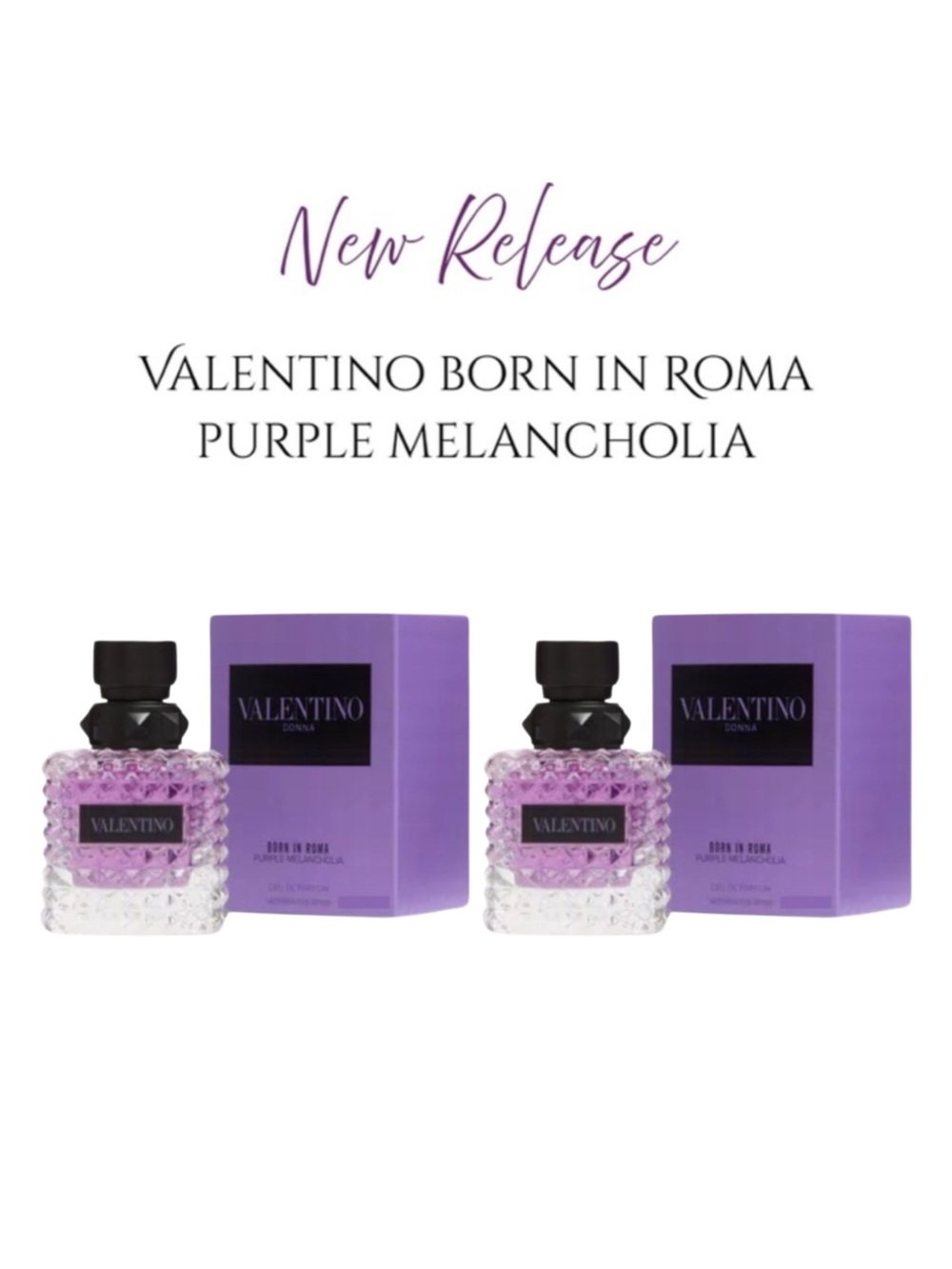 2 VALENTINO Donna Purple Melancholia Eau de Parfum Mini Splashes - 0.2 oz ea NIB